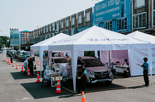COVID-19 Drive-Thru Test in Bandung and Bekasi