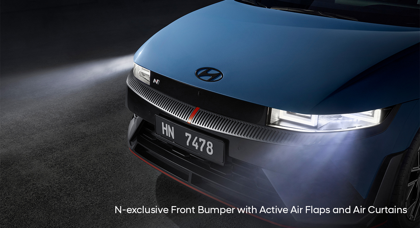 N-exclusive Front Bumper with Active Air Flaps and Air Curtains