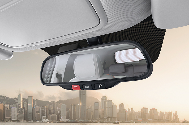 Hyundai Creta ECM Mirror with Telematics Switches