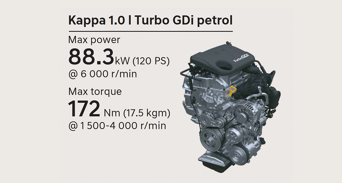 Kappa 1.0 l Turbo GDi Petrol Engine