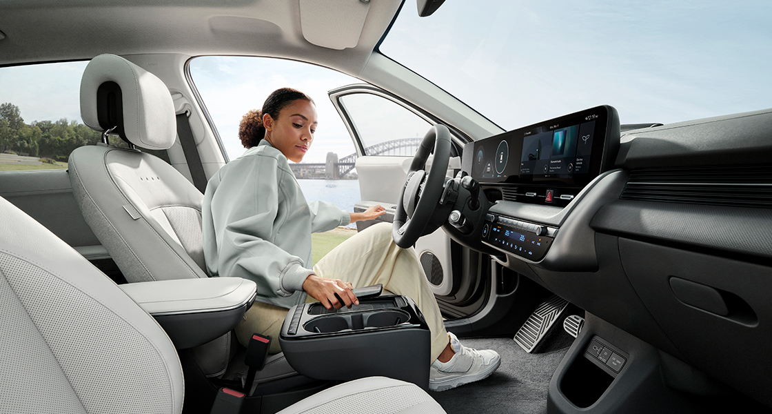 a woman watching Wireless Charge