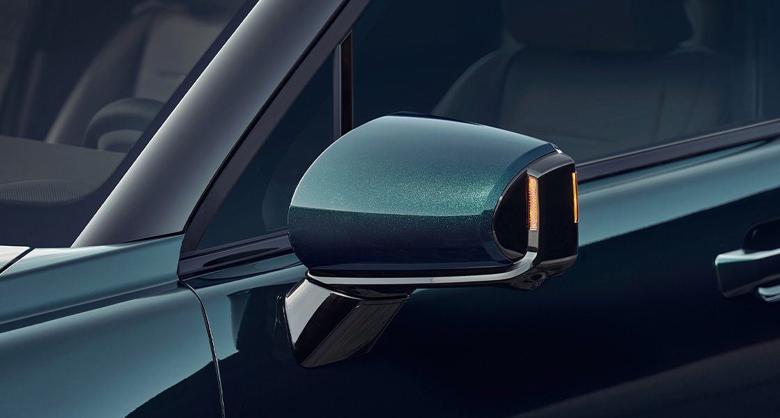 Close-up of the Side Mirrors (LED Turn Indicators)