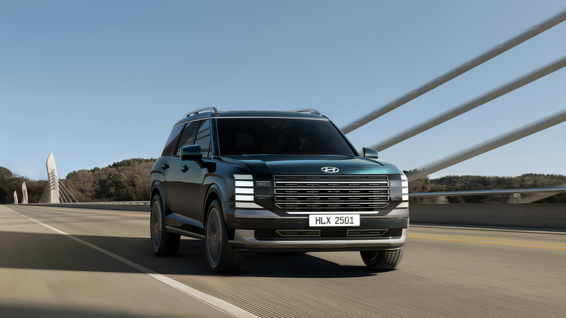 The all-new PALISADE driving on the road