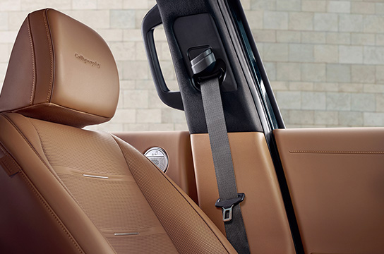 Close-up of the Seatbelt Pretensioner (1st / 2nd / 3rdrow)