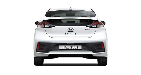 IONIQ plug-in hybrid rear view