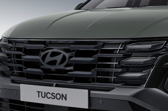 Tucson Dark Tinted Chrome Radiator Grille (Hidden Lighting DRL) 