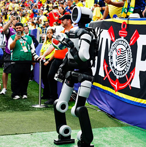 Atlas, the humanoid robot, delivers match ball at World Cup
