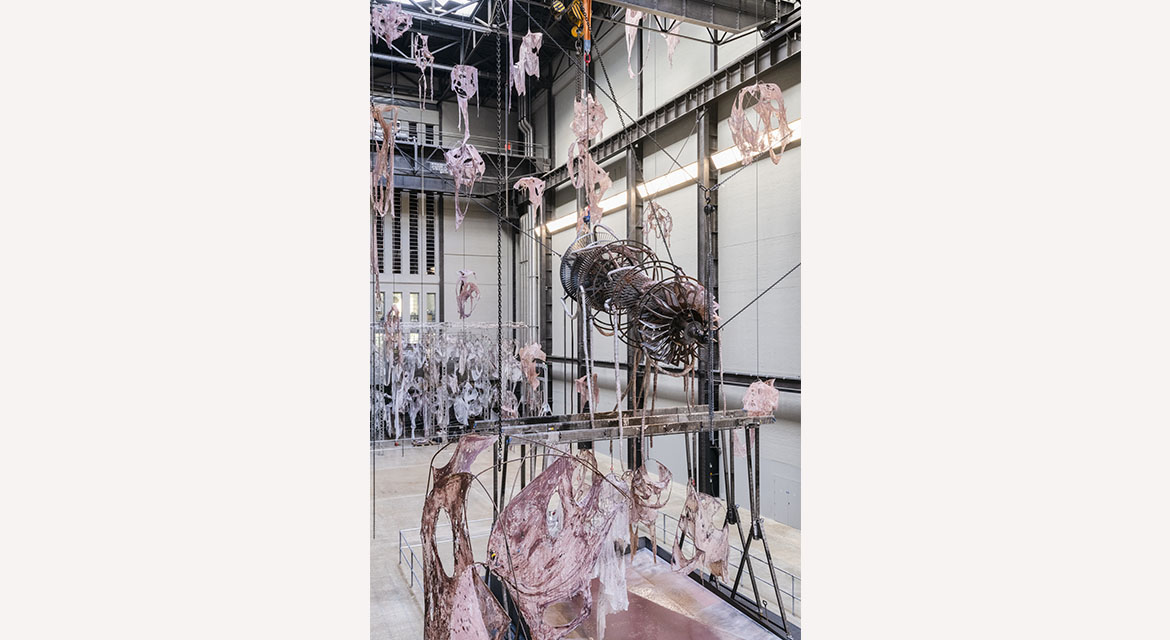 Hyundai Commission: Mire Lee: Open Wound, Installation View. Photo © Tate (Lucy Green)