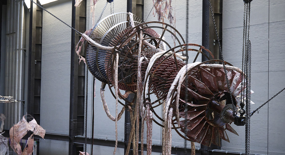 Hyundai Commission: Mire Lee: Open Wound, Installation View. Photo © Tate (Ben Fisher Photography) 