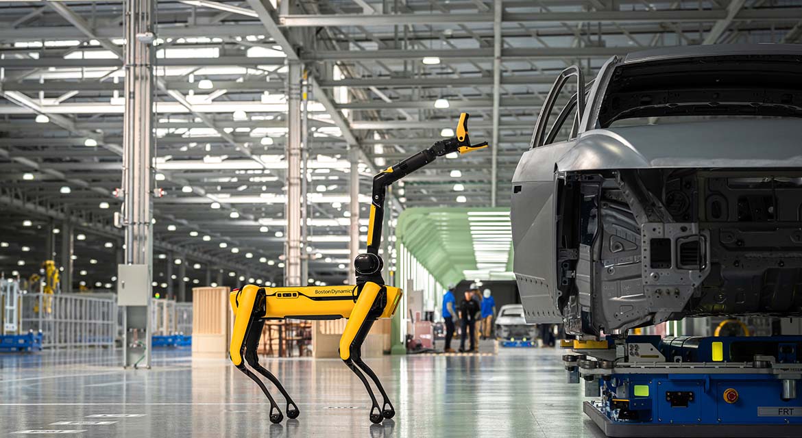 At HMGMA, Spot is deployed for exterior quality inspections to ensure the highest standards of quality are maintained.