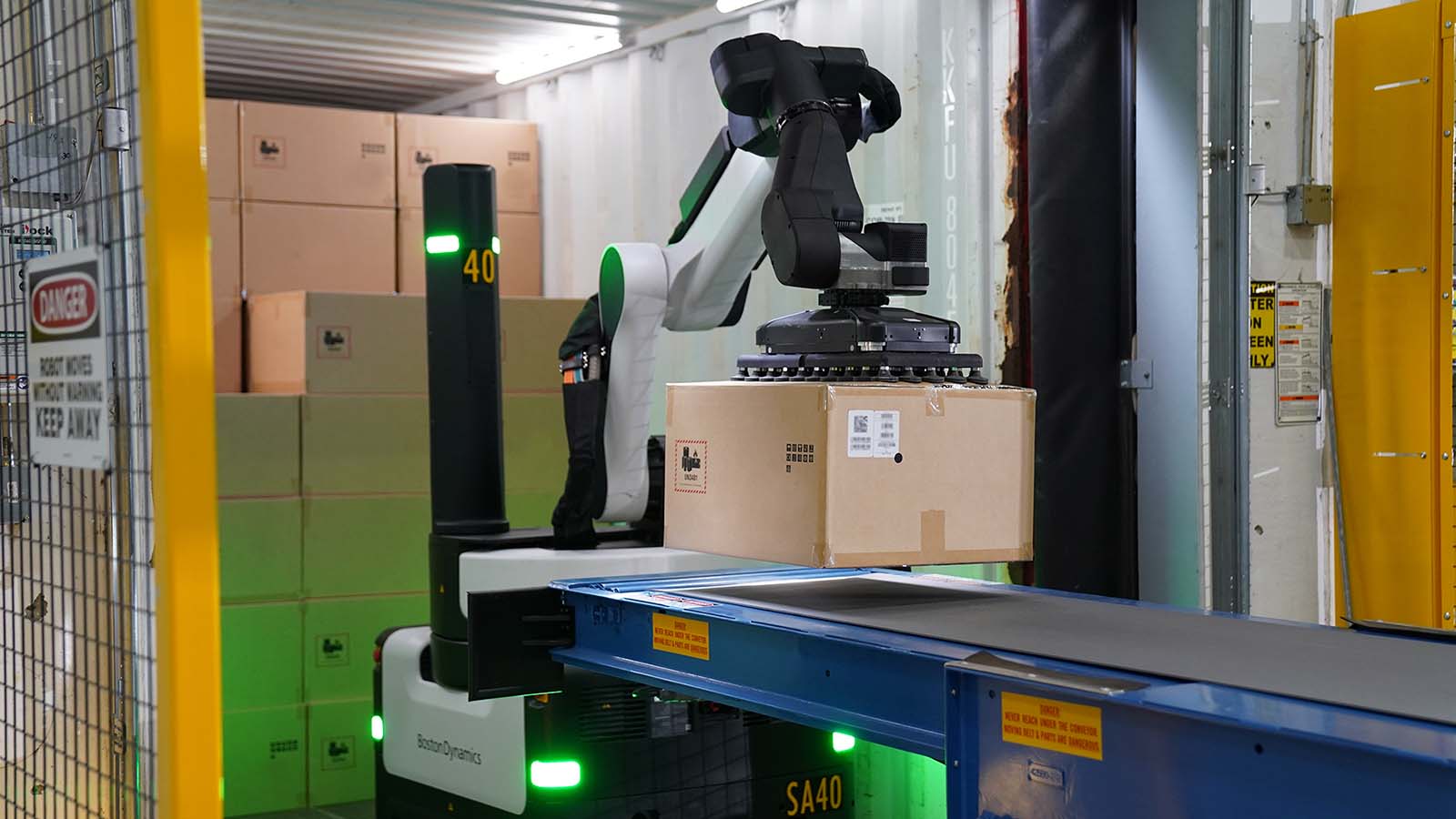 Stretch, a mobile warehouse robot, offers predictability for warehouse operations, working continuously and keeping the flow of goods moving. With the ability to move hundreds of cases an hour, Stretch ensures that daily goals are met even as order fulfillment demands soar.