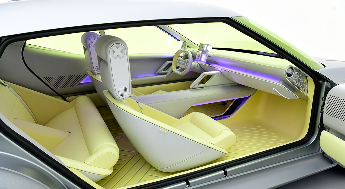 If you look under the center console, you’ll see the battery is illuminated in a warm glow. A neat but subtle design feature.
