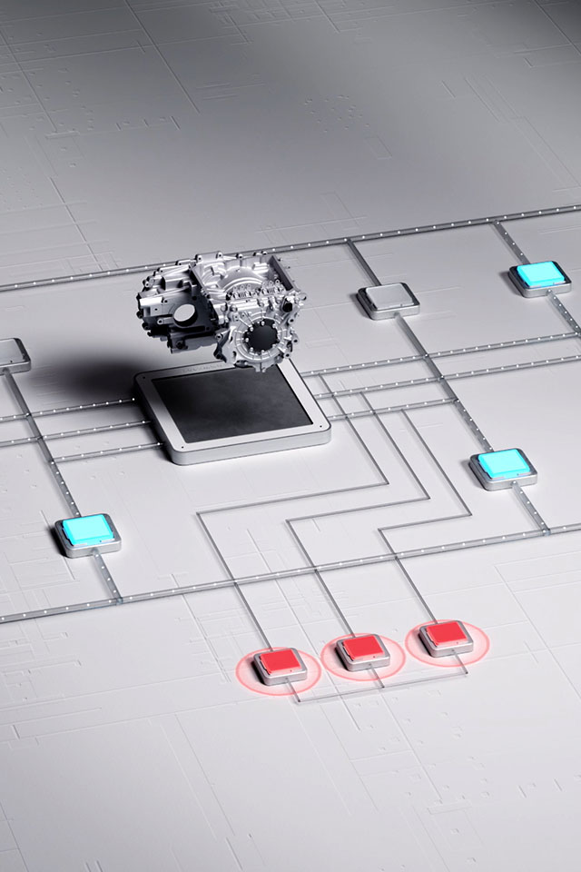 The proprietary algorithms manage smooth voltage transitions through transfer switches to shift seamlessly between modes, ensuring strong power when accelerating and high efficiency during long-distance driving.
