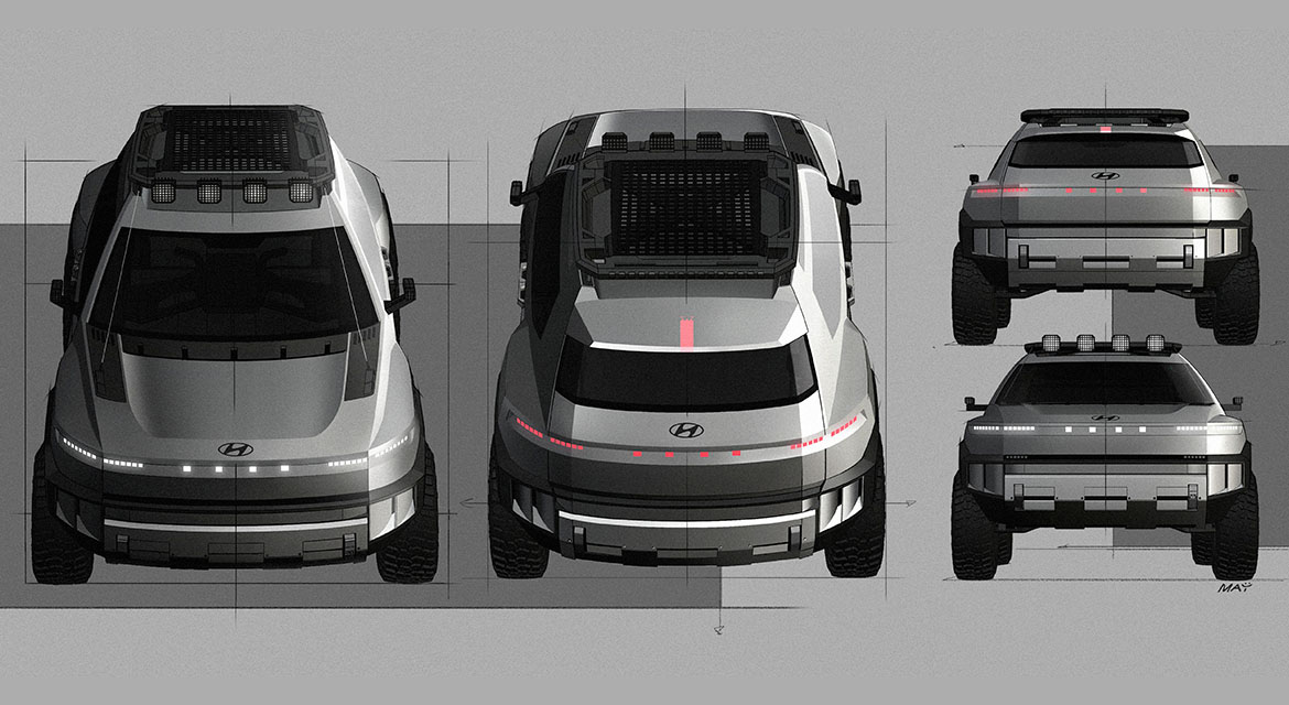 Hyundai released this teaser sketch of the CRATER Concept today,  ahead of its AutoMobility LA 2025 media day debut on Nov. 20, 2025.