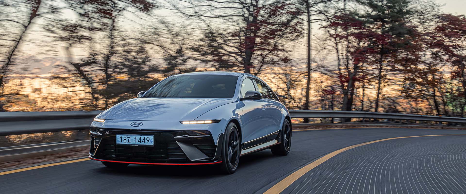 Hyundai IONIQ 6 N on the Bugaksan-ro Skyway