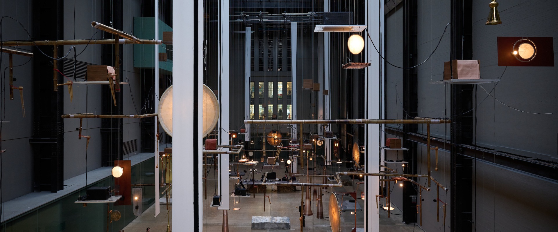 Hyundai Commission: Tarek Atoui: Hold, Installation View at Tate Modern. Photo © Tate (Ben Fisher)