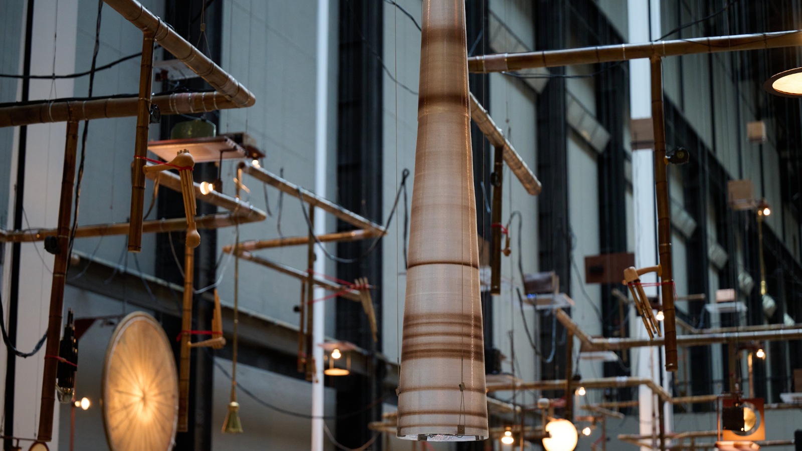 Hyundai Commission: Tarek Atoui: Hold, Installation View at Tate Modern. Photo © Tate (Ben Fisher)